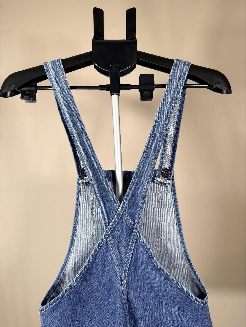 Tularosa Blue Denim Jumper "Sophia" Overall Dress Size Small - Picture 2 of 12